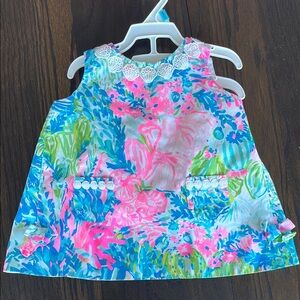Lilly Pulitzer Girls Floral Shift Dress in Pink, Blue, Green